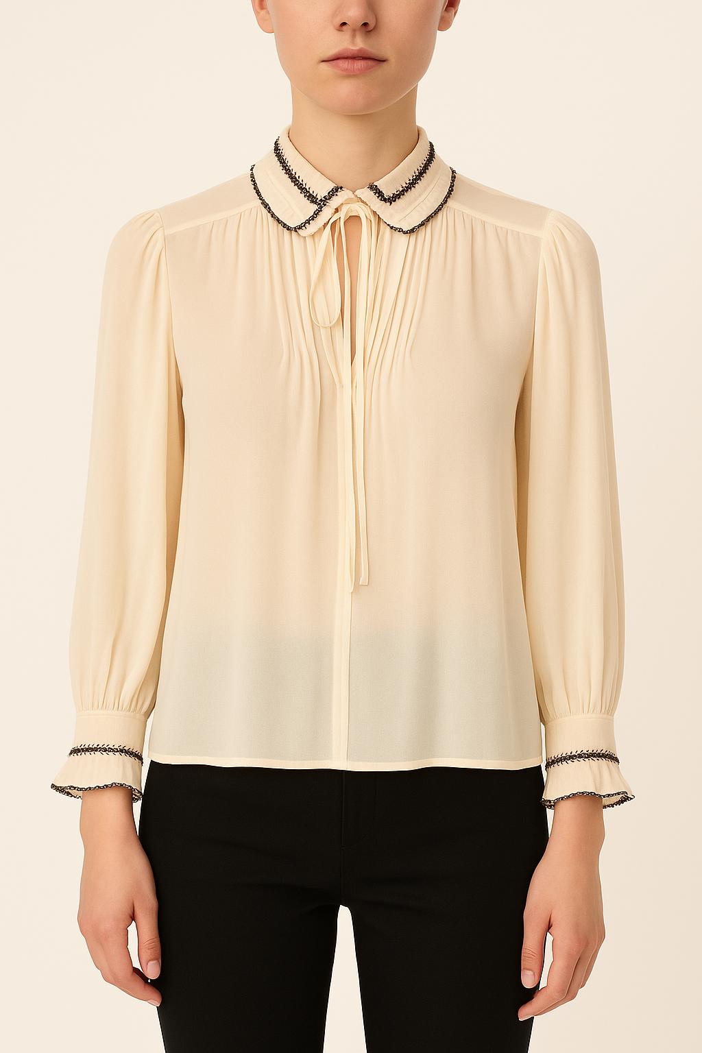 Blouse Blanche - Taille S/36 de la marque Sandro | PARAD50341 - Vendu par Paradigme - Image 1