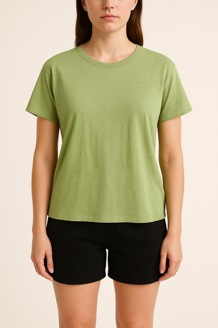 Tee-shirt Vert - Taille L/40 de la marque American Vintage | PARAD50350 - Vendu par Paradigme - Image 1