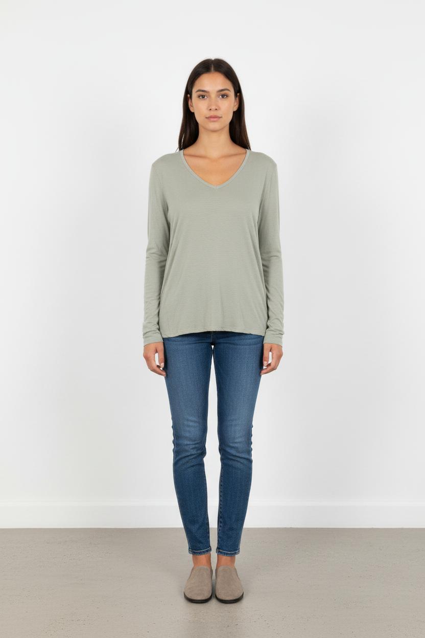 Tee-shirt Manches Longues Gris - Taille L/40