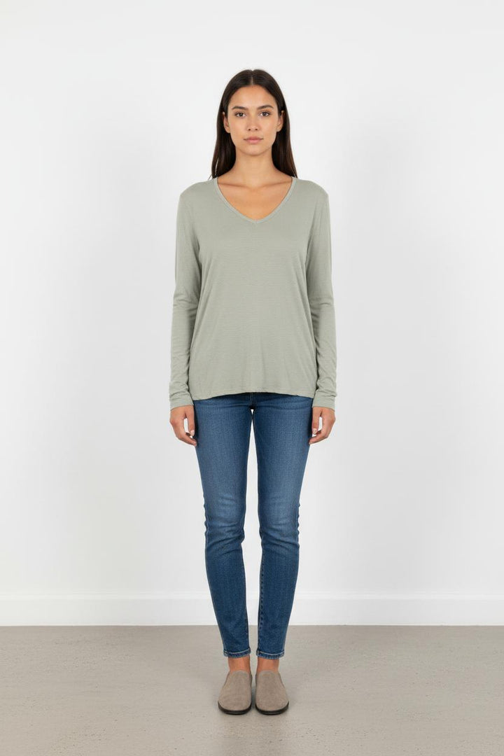 Tee-shirt Manches Longues Gris - Taille L/40