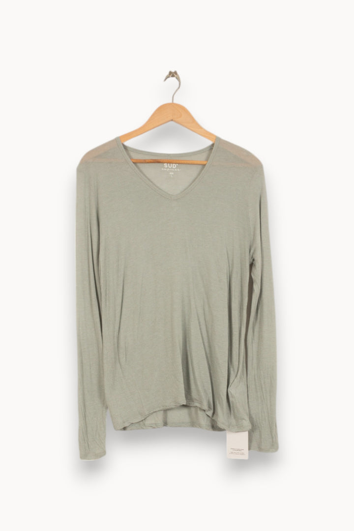Tee-shirt Manches Longues Gris - Taille L/40 de la marque Sud express | PARAD50364 - Vendu par Paradigme - Image 2