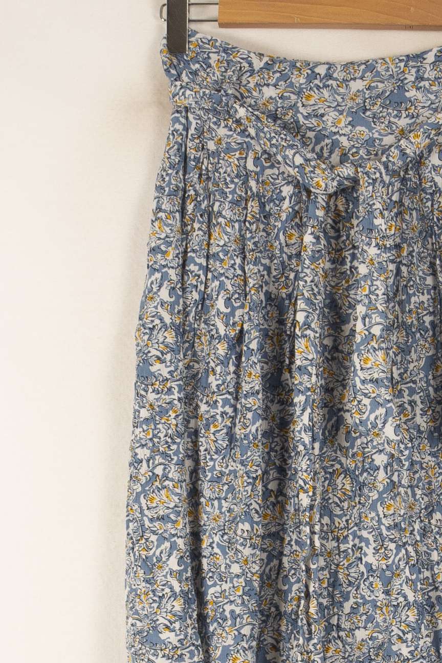 Jupe Midi Bleue et Blanche - Taille S/36 de la marque Caroll | PARAD50373 - Vendu par Paradigme - Image 3