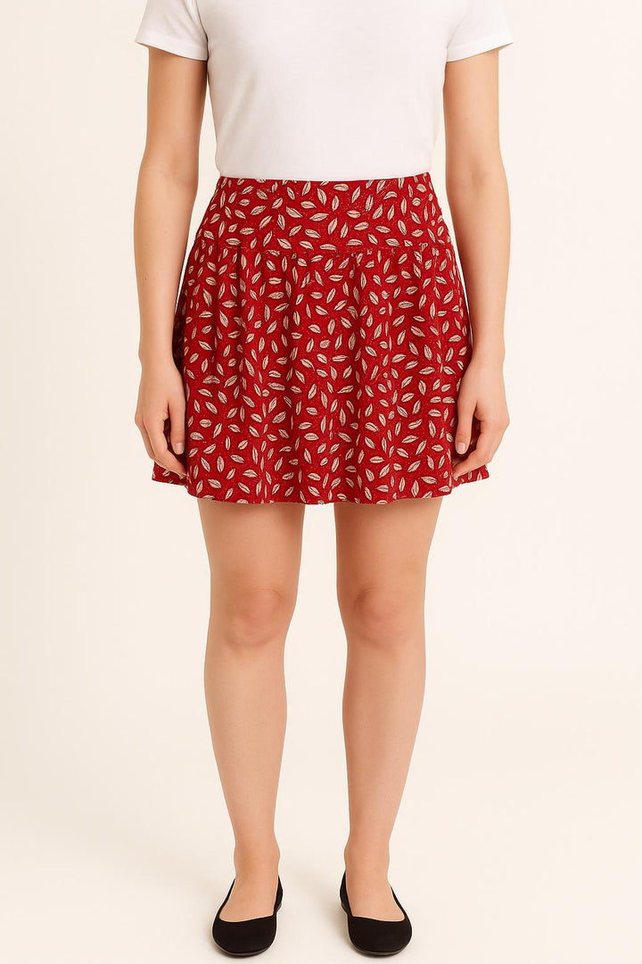 Jupe Évasée Rouge et Blanche - Taille XS/34 de la marque Comptoir des Cotonniers | PARAD50384 - Vendu par Paradigme - Image 1