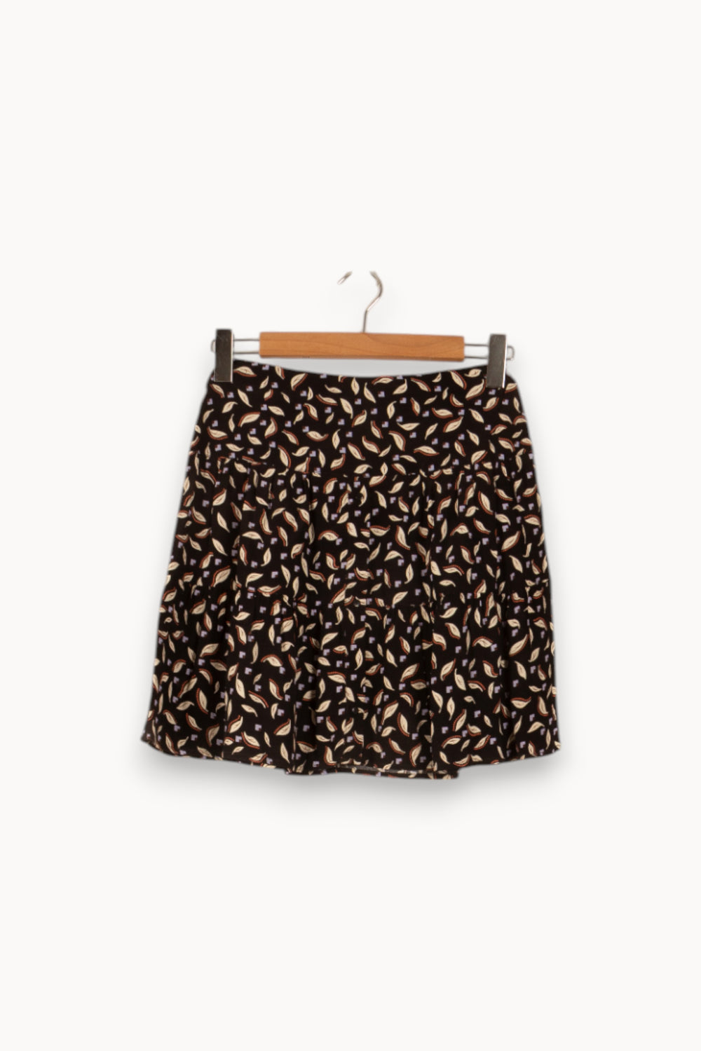 Jupe Évasée Noire et Beige - Taille XS/34 de la marque Comptoir des Cotonniers | PARAD50385 - Vendu par Paradigme - Image 2
