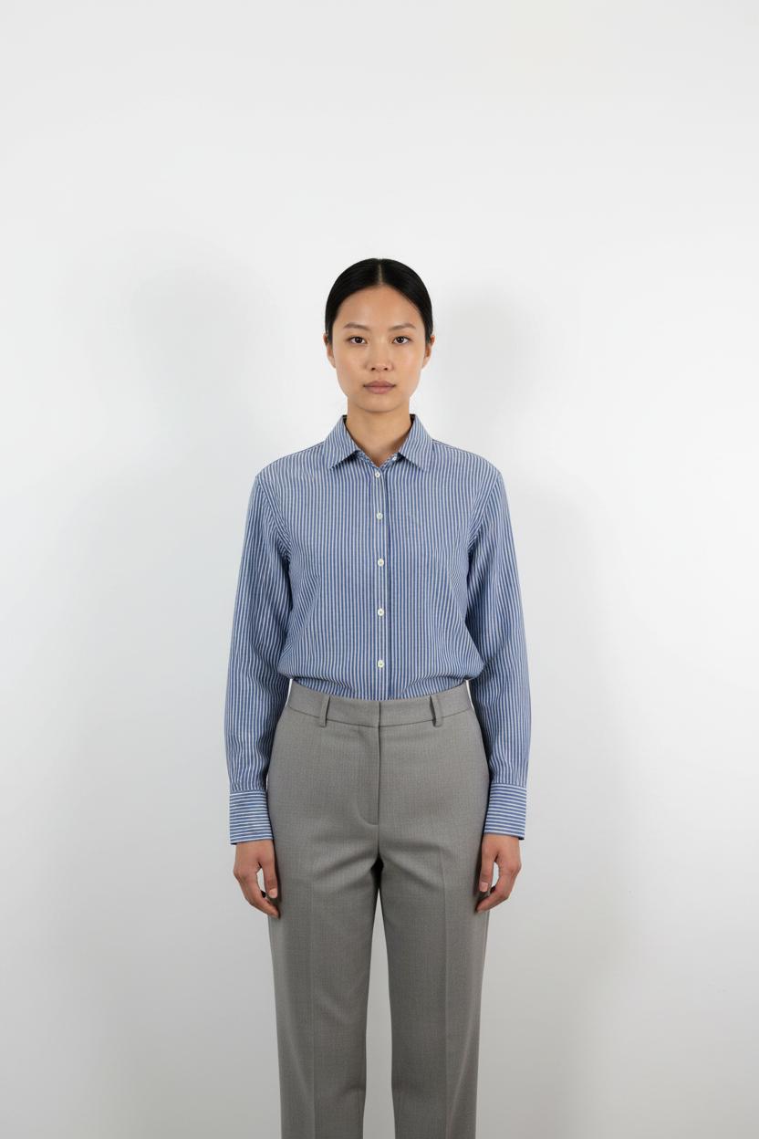 Chemise Rayée Bleue et Blanche - Taille S/36