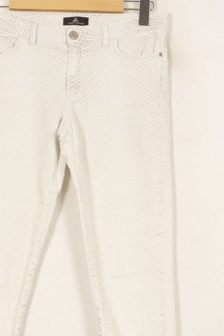 Jean Slim Blanc - Taille M/38 de la marque One Step | PARAD50427 - Vendu par Paradigme - Image 7