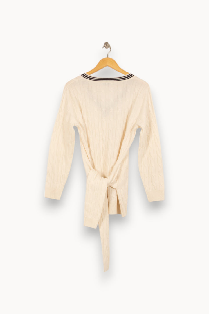 Pull Blanc - Taille S/36 de la marque Sandro | PARAD50429 - Vendu par Paradigme - Image 4