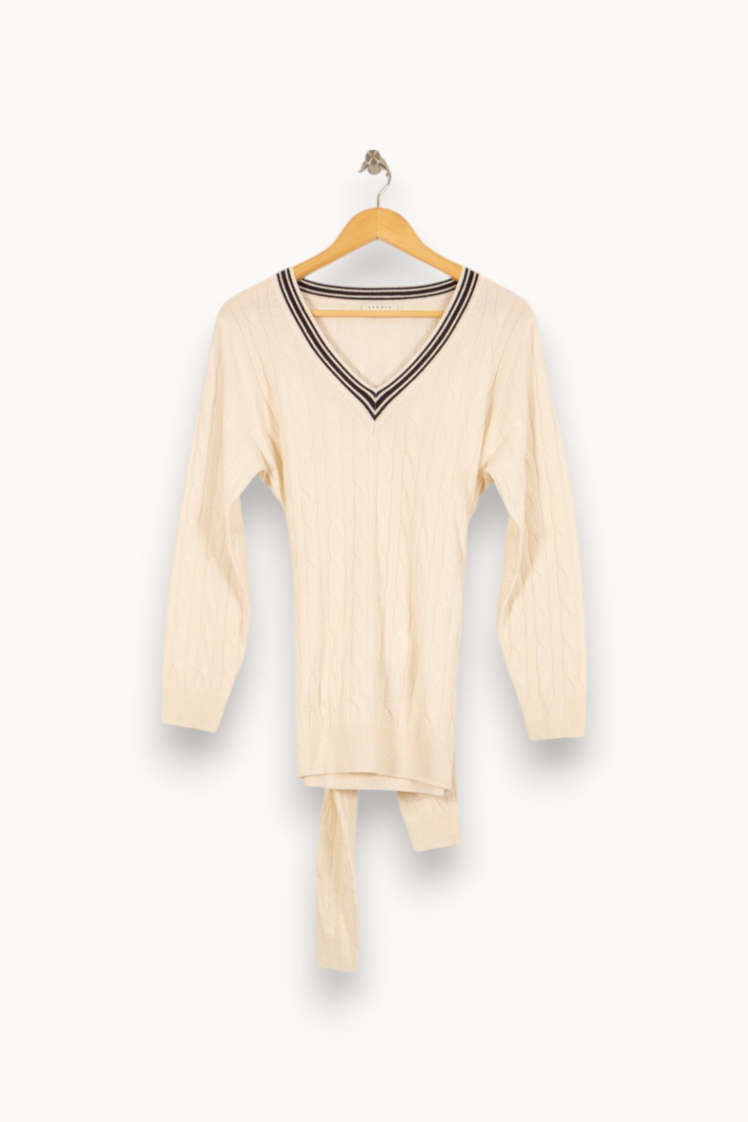 Pull Blanc - Taille S/36 de la marque Sandro | PARAD50429 - Vendu par Paradigme - Image 2