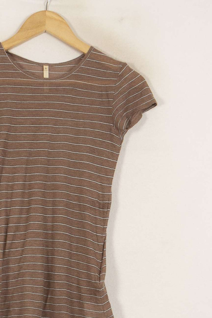 Tee-shirt Marron et Blanc - Taille XS/34 de la marque Bellerose | PARAD50439 - Vendu par Paradigme - Image 3