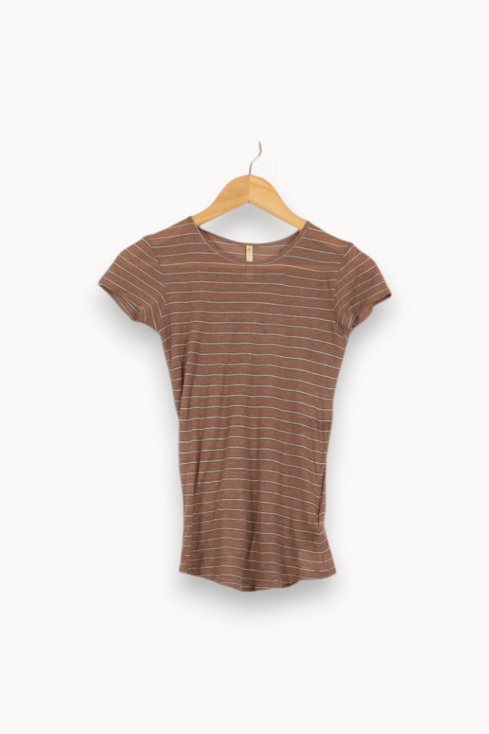 Tee-shirt Marron et Blanc - Taille XS/34 de la marque Bellerose | PARAD50439 - Vendu par Paradigme - Image 2