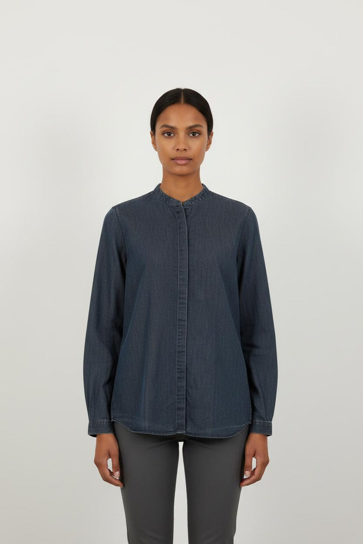 Chemise Col Mao Bleu - Taille L/40