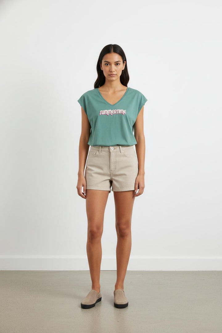 Tee-shirt Vert - Taille XS/34