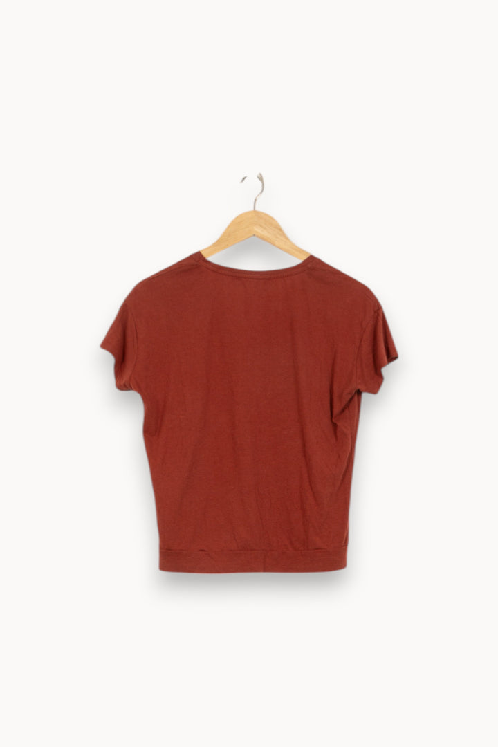 Tee-shirt Rouge - Taille XS/34 de la marque La Fée Maraboutée | PARAD50445 - Vendu par Paradigme - Image 4