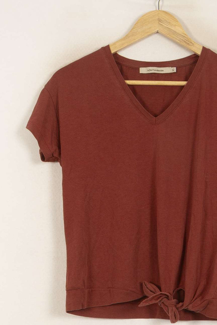 Tee-shirt Rouge - Taille XS/34 de la marque La Fée Maraboutée | PARAD50445 - Vendu par Paradigme - Image 3