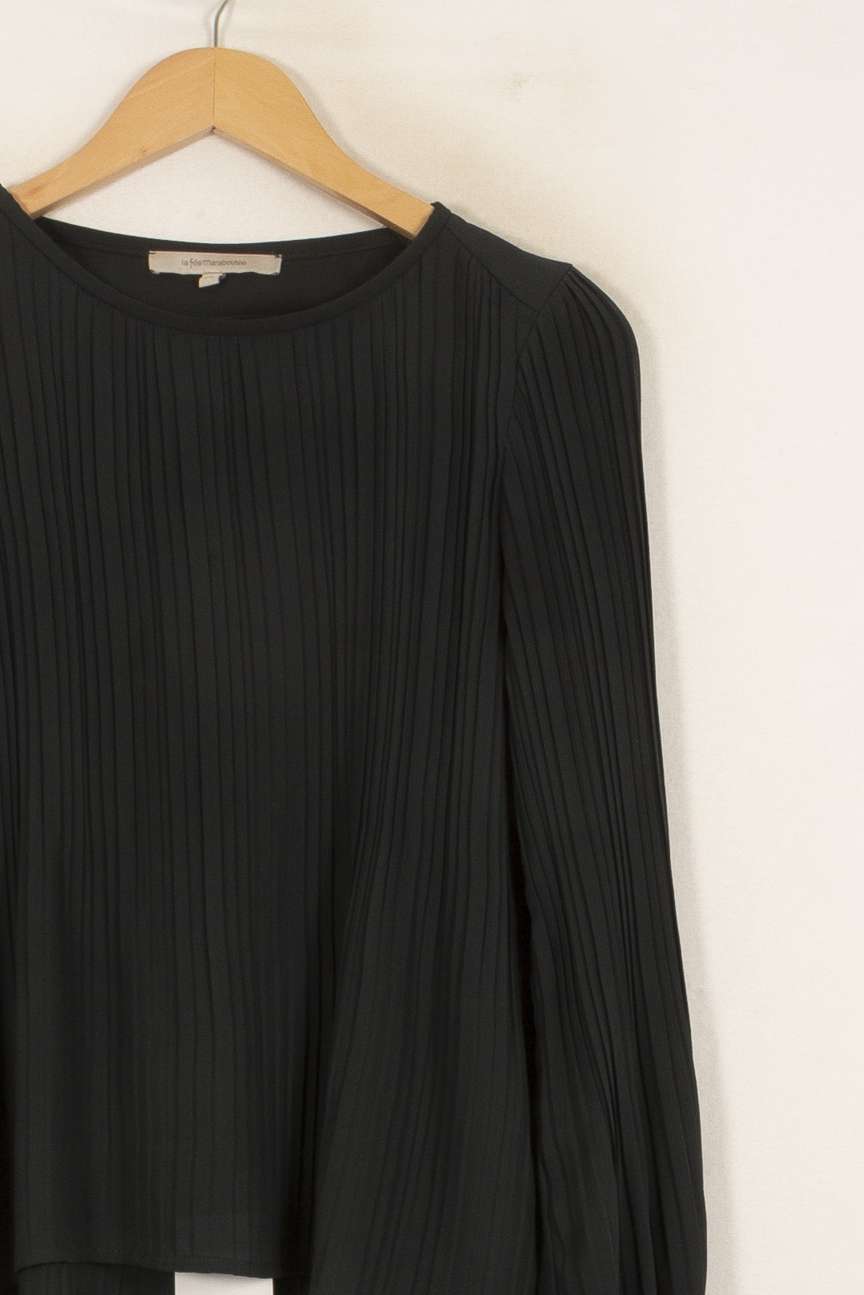 Blouse Noire - Taille S/36 de la marque La Fée Maraboutée | PARAD50450 - Vendu par Paradigme - Image 3