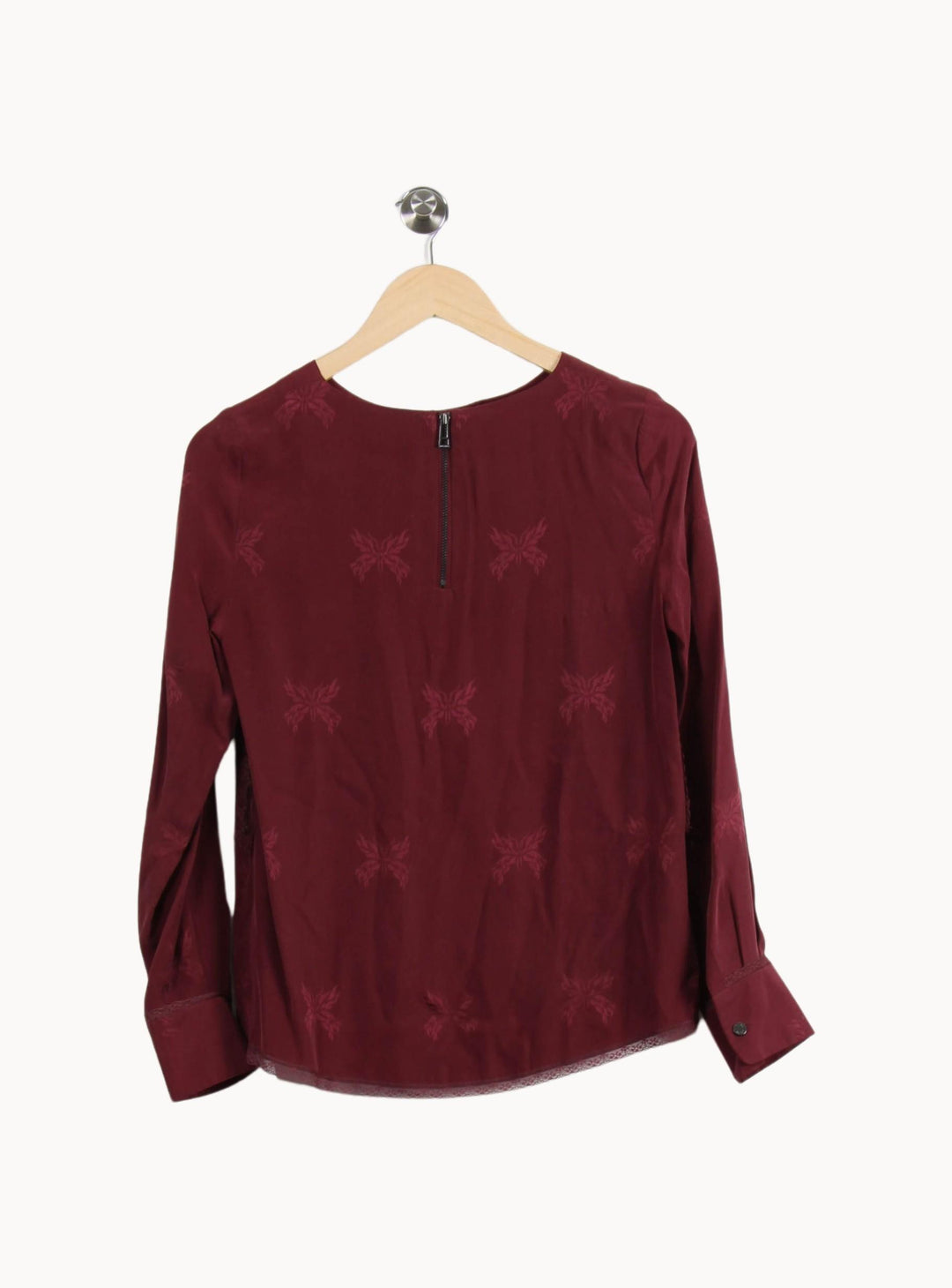 Blouse Bordeaux - Taille S/36 de la marque Zadig&Voltaire | PARAD50457 - Vendu par Paradigme - Image 4