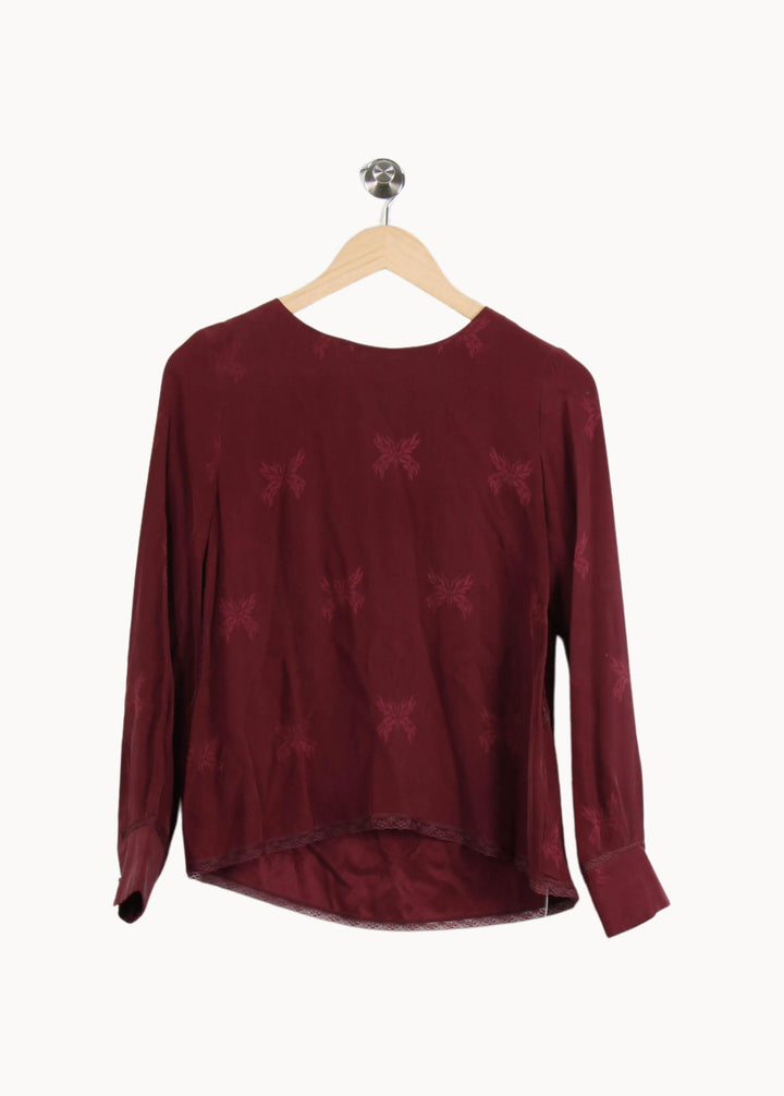 Blouse Bordeaux - Taille S/36 de la marque Zadig&Voltaire | PARAD50457 - Vendu par Paradigme - Image 2