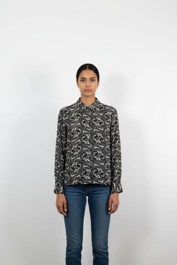 Chemise Noire et Blanche - Taille XS/34