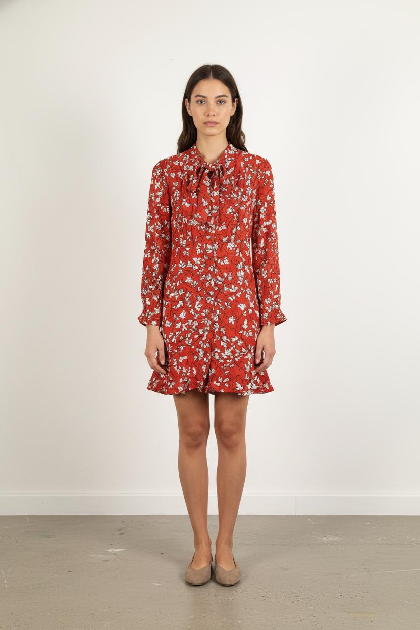 Robe Courte Rouge et Blanche - Taille S/36