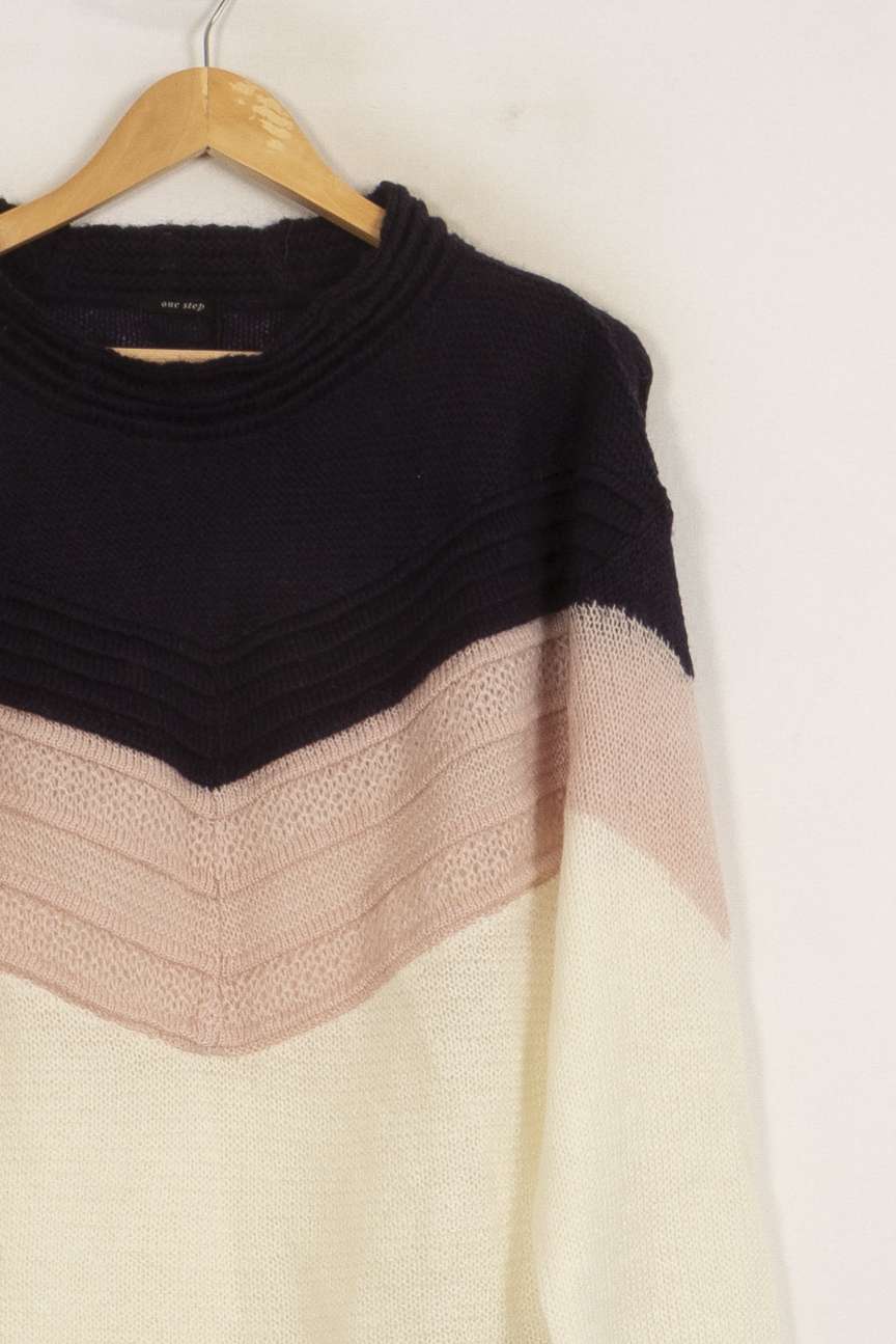 Pull Noir Rose et Écru - Taille XL/42 de la marque One Step | PARAD50475 - Vendu par Paradigme - Image 3
