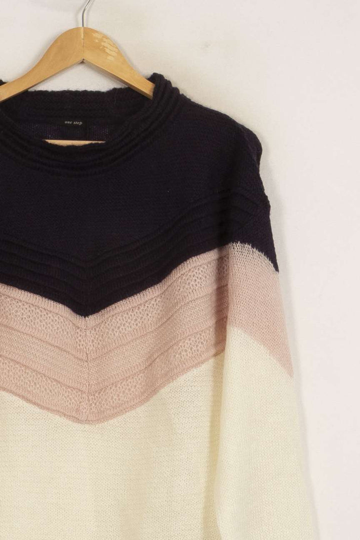 Pull Noir Rose et Écru - Taille XL/42 de la marque One Step | PARAD50475 - Vendu par Paradigme - Image 3