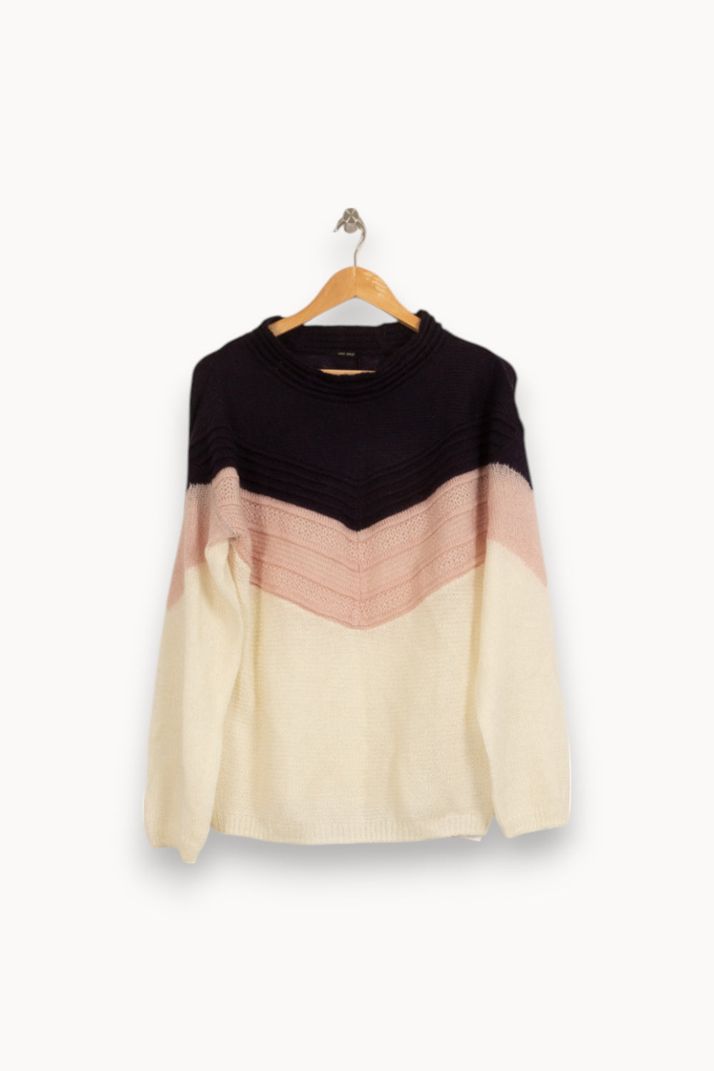 Pull Noir Rose et Écru - Taille XL/42 de la marque One Step | PARAD50475 - Vendu par Paradigme - Image 2