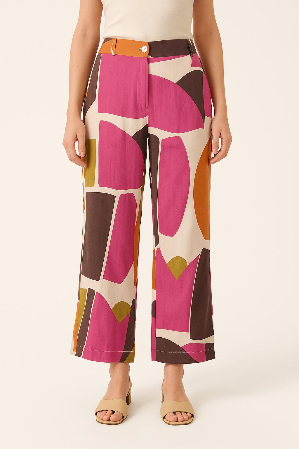 Pantalon Large Multicolore - Taille S/36 de la marque La Fée Maraboutée | PARAD50478 - Vendu par Paradigme - Image 1