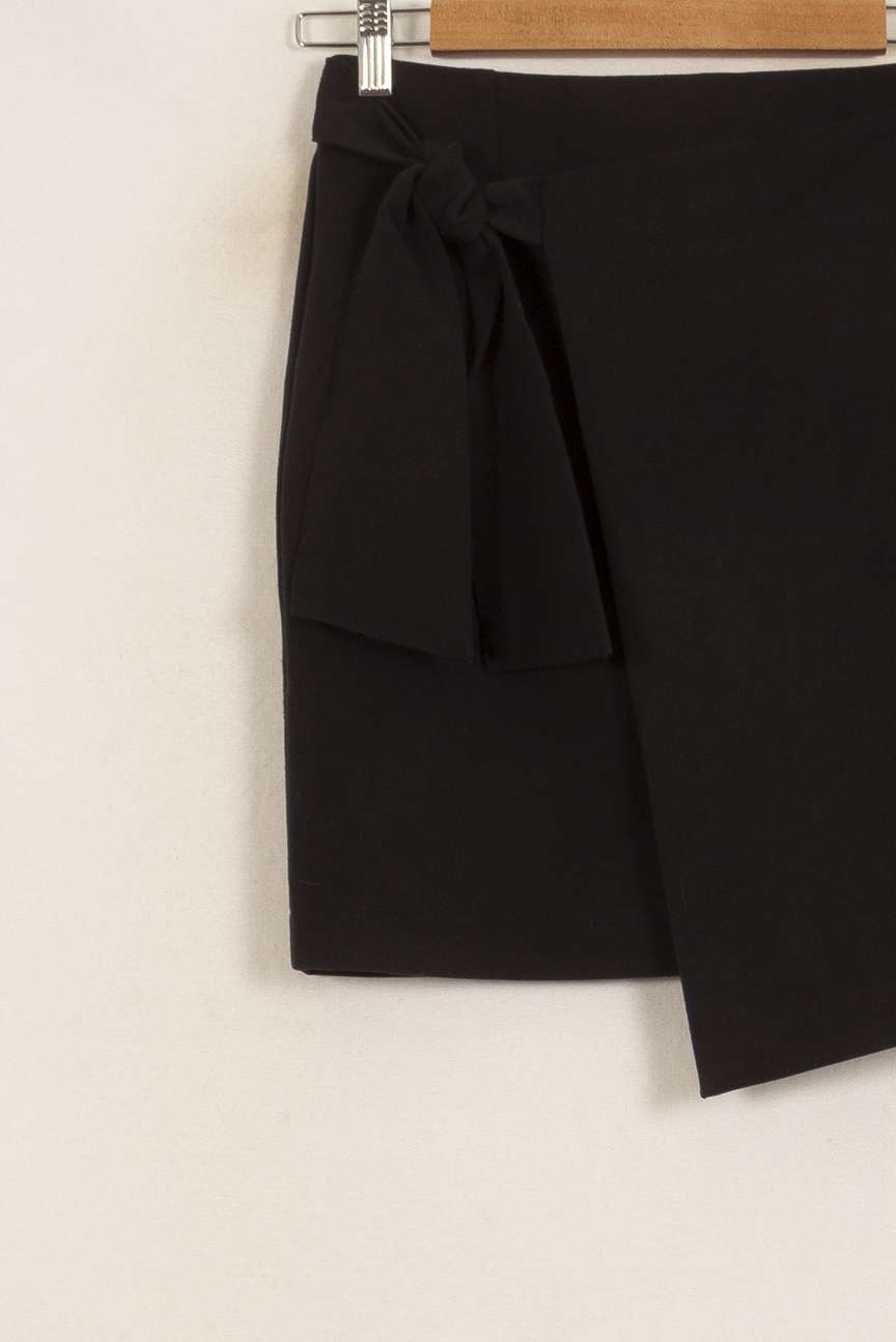 Jupe Portefeuille Noire - Taille XS/34 de la marque La Fée Maraboutée | PARAD50481 - Vendu par Paradigme - Image 3