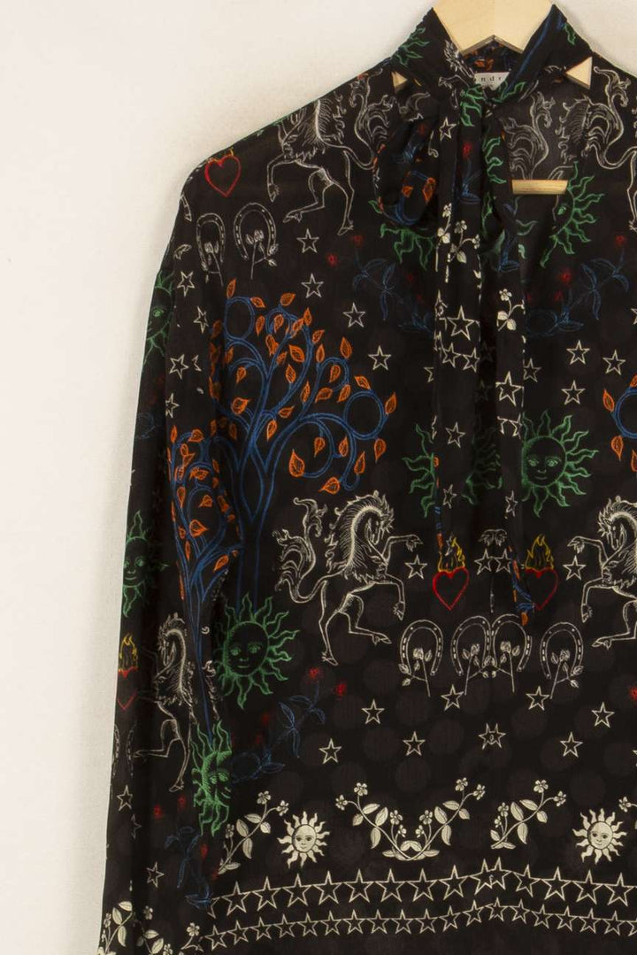 Blouse Noire - Taille M/38 de la marque Sandro | PARAD50487 - Vendu par Paradigme - Image 3