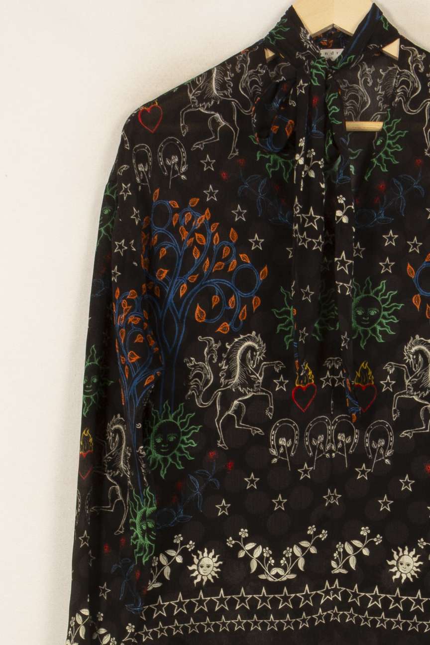 Blouse Noire - Taille M/38 de la marque Sandro | PARAD50487 - Vendu par Paradigme - Image 7
