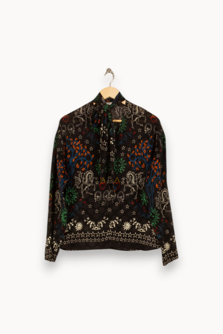 Blouse Noire - Taille M/38 de la marque Sandro | PARAD50487 - Vendu par Paradigme - Image 2