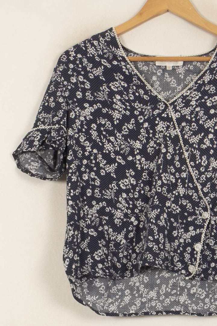Blouse Bleu et Blanc - Taille S/36