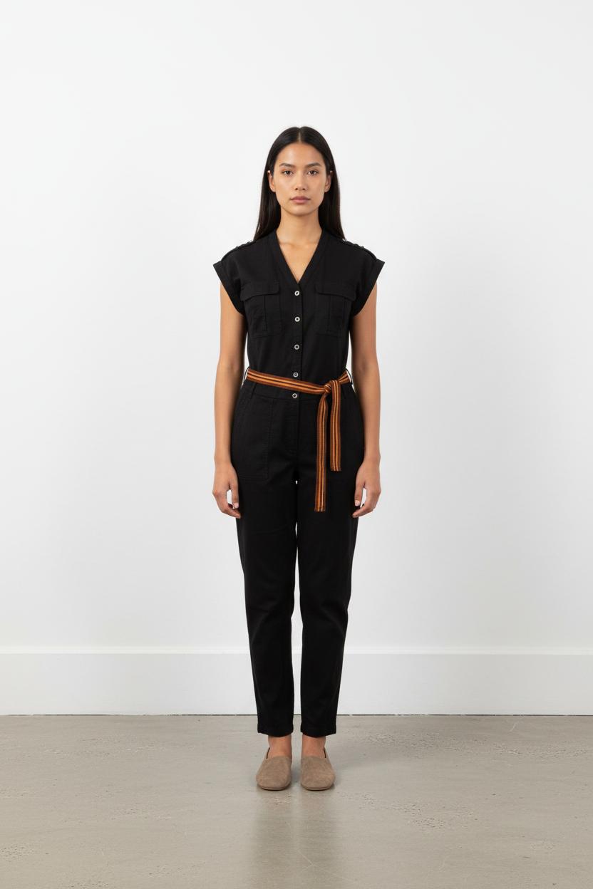 Combinaison Noire et Orange - Taille XS/34