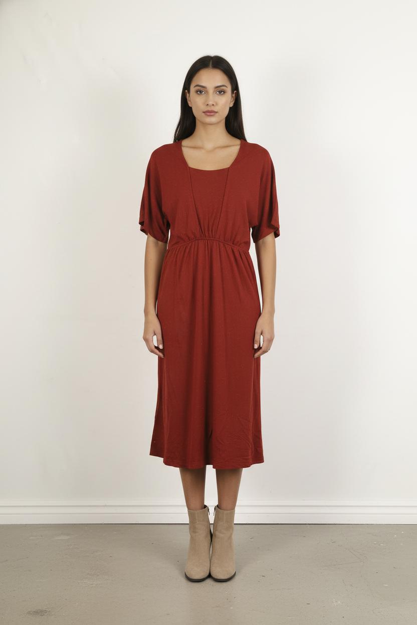 Robe Midi Rouge - Taille XS/34