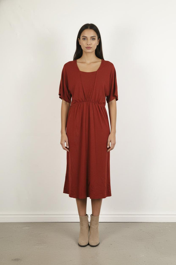 Robe Midi Rouge - Taille XS/34