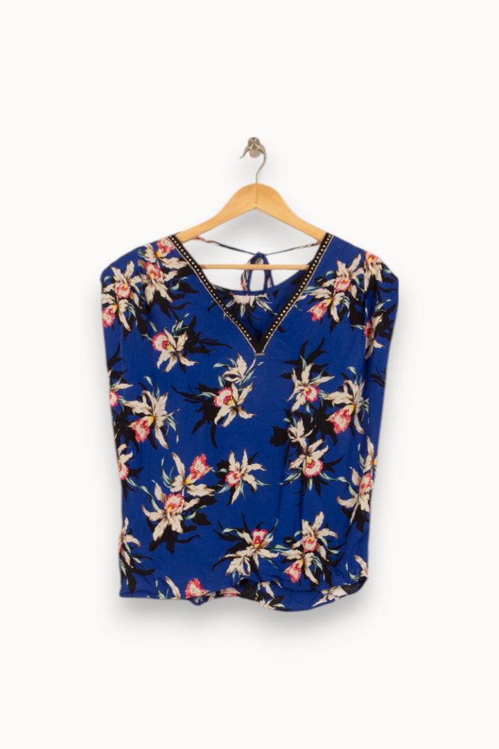 Blouse Bleue et Blanche - Taille XS/34 de la marque IKKS | PARAD50521 - Vendu par Paradigme - Image 2