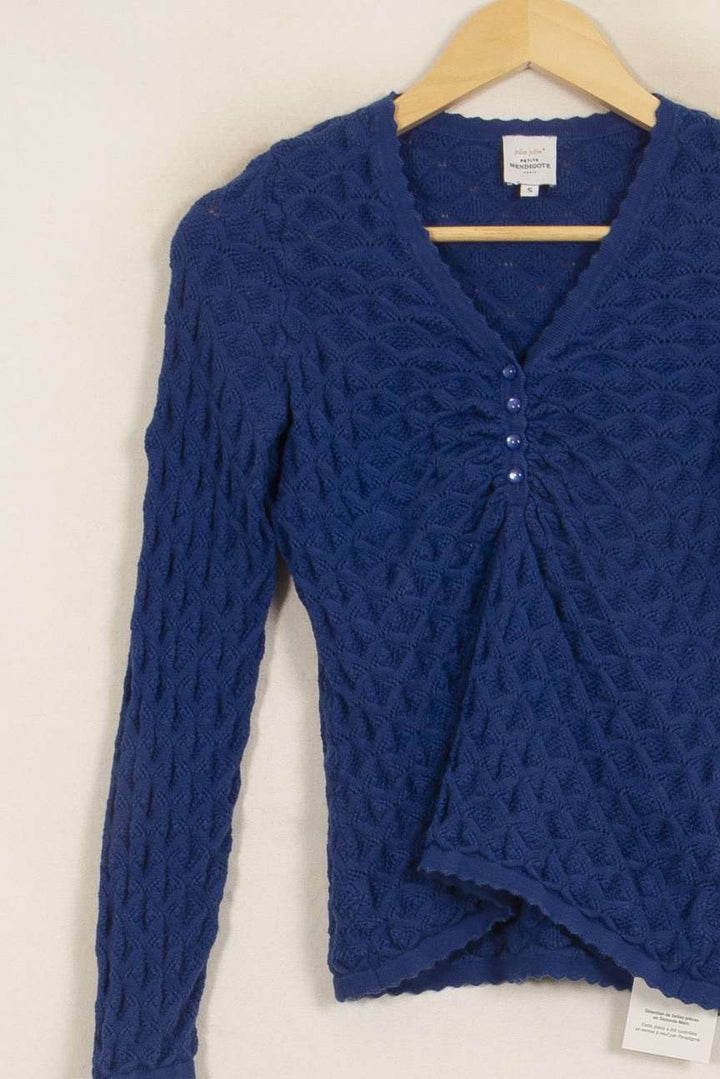 Cardigan Bleu - Taille S/36 de la marque Petite Mendigote | PARAD50524 - Vendu par Paradigme - Image 3