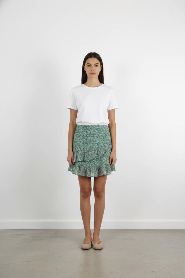 Jupe Volantée Verte et Blanche - Taille L/40