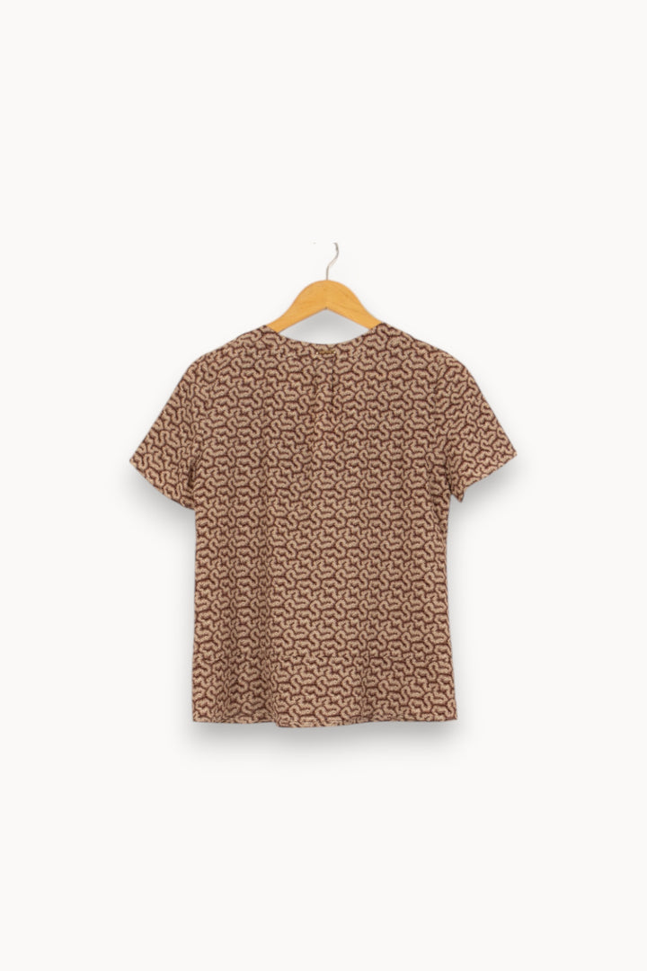 Blouse Marron et Rouge - Taille M/38 de la marque One Step | PARAD50535 - Vendu par Paradigme - Image 4