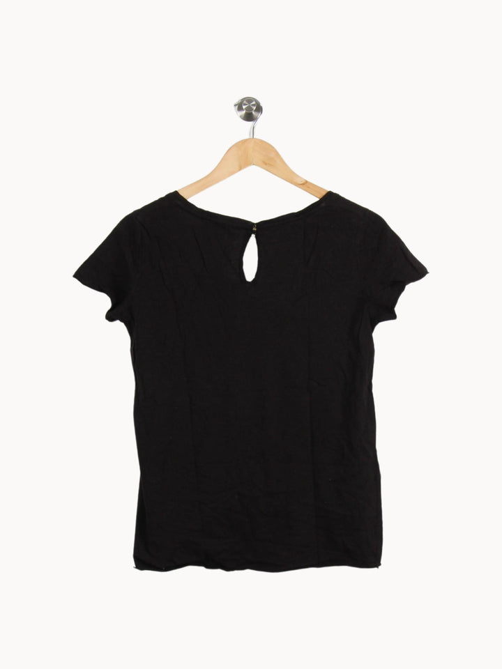Tee-shirt Noir - Taille M/38 de la marque IKKS | PARAD50536 - Vendu par Paradigme - Image 4