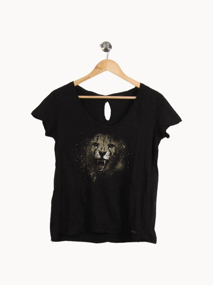 Tee-shirt Noir - Taille M/38 de la marque IKKS | PARAD50536 - Vendu par Paradigme - Image 2