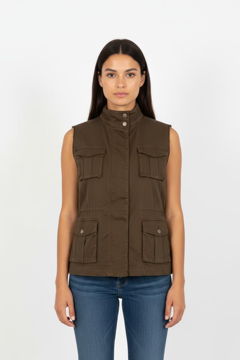 Gilet Sans Manches Vert - Taille XS/34