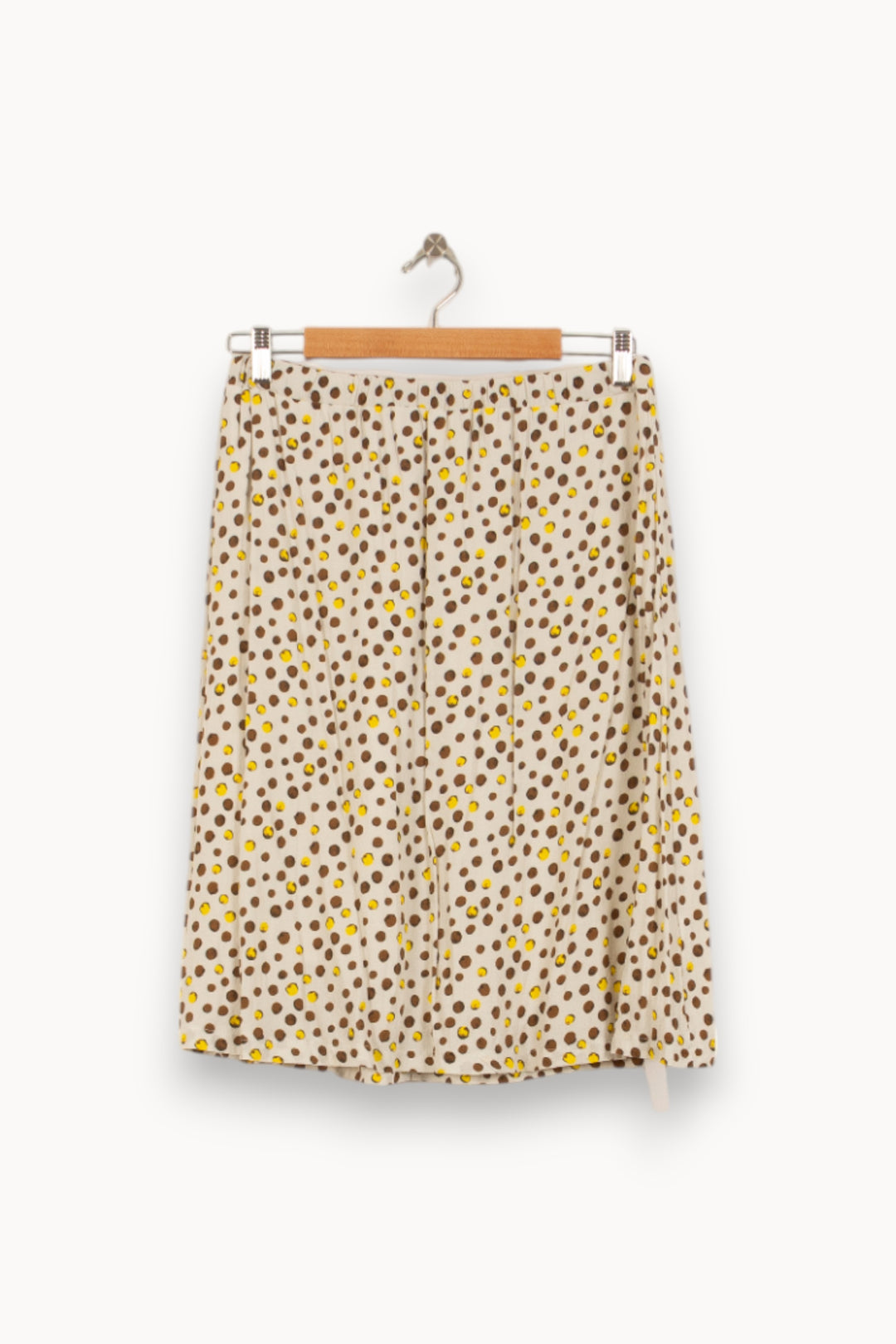 Jupe Plissée Beige et Marron - Taille M/38 de la marque La Fée Maraboutée | PARAD50550 - Vendu par Paradigme - Image 2