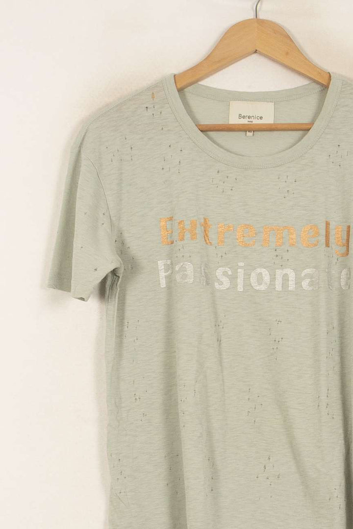 Tee-shirt Vert Clair - Taille XS/34 de la marque Bérénice | PARAD50554 - Vendu par Paradigme - Image 3