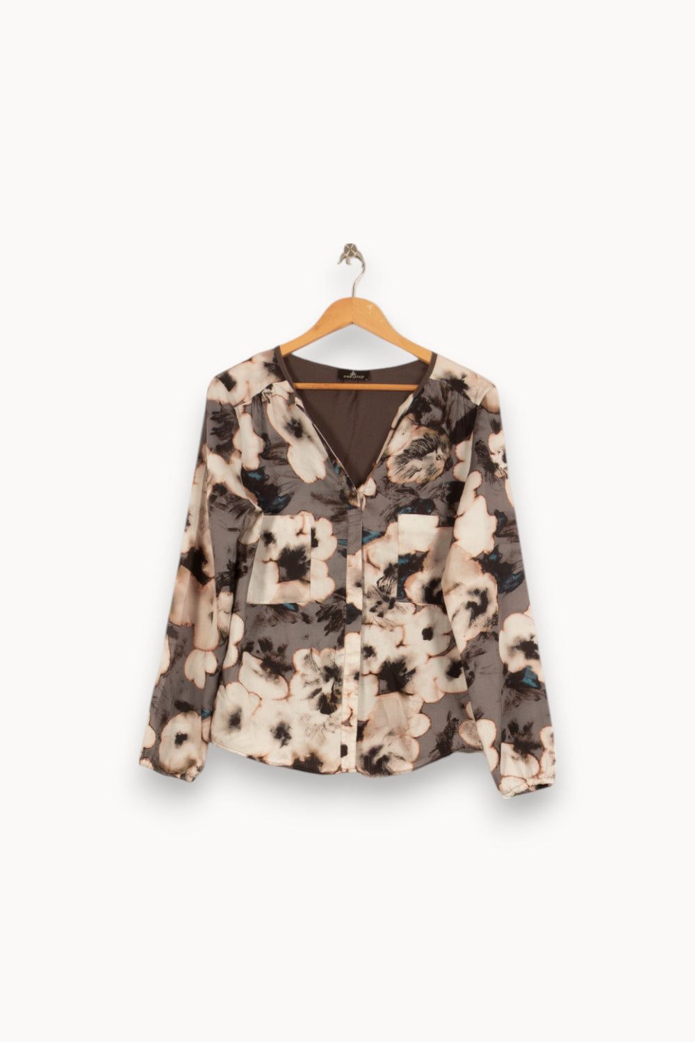 Blouse Beige et Noire - Taille M/38 de la marque One Step | PARAD50559 - Vendu par Paradigme - Image 2