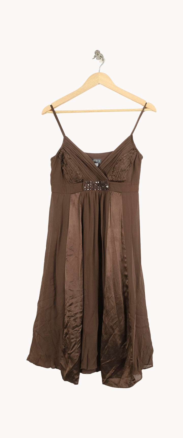 Robe Évasée Marron - Taille L/40 de la marque Maison 123 | PARAD50561 - Vendu par Paradigme - Image 2