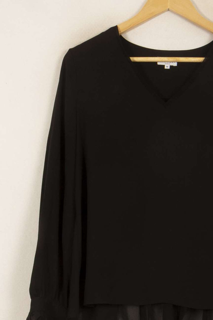 Blouse Noire - Taille L/40 de la marque Claudie Pierlot | PARAD50578 - Vendu par Paradigme - Image 3