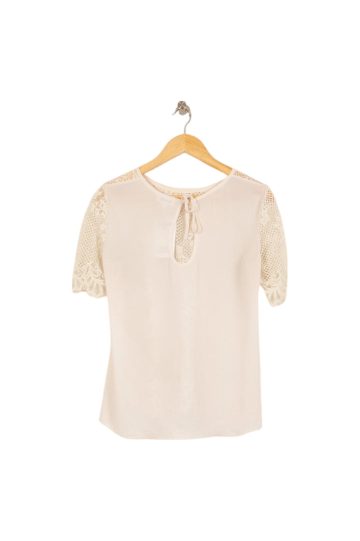 Blouse Blanche - Taille L/40 de la marque Claudie Pierlot | PARAD50579 - Vendu par Paradigme - Image 6