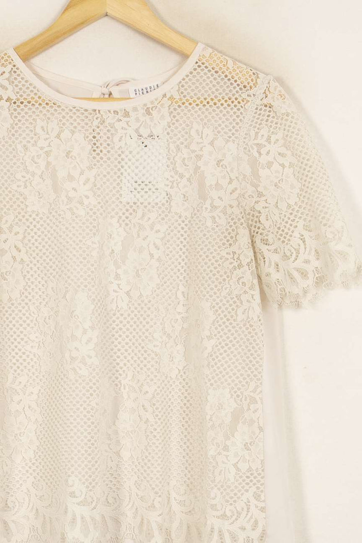 Blouse Blanche - Taille L/40 de la marque Claudie Pierlot | PARAD50579 - Vendu par Paradigme - Image 7