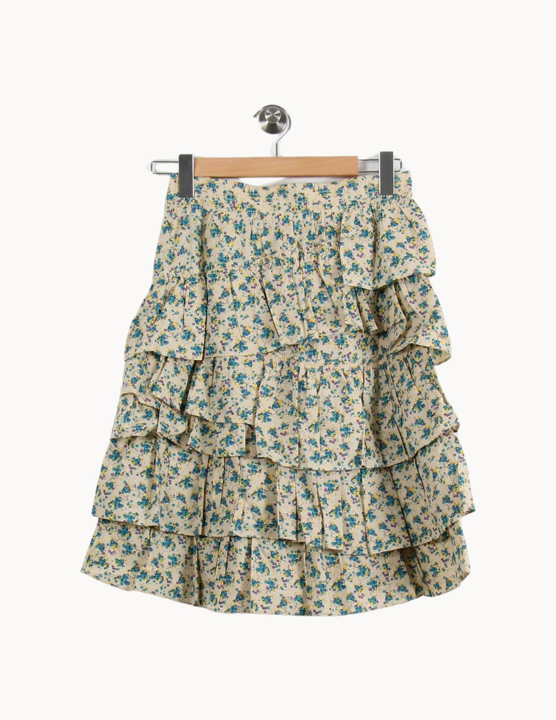 Jupe Volantée Écrue et Bleue - Taille XS/34 de la marque Zadig&Voltaire | PARAD50596 - Vendu par Paradigme - Image 4